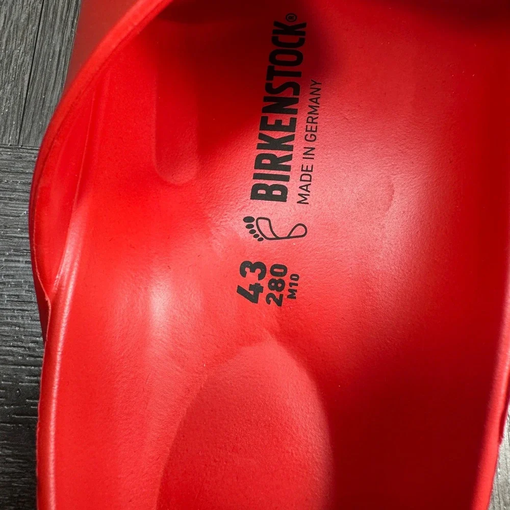 Birkenstock Arizona EVA Men 10 Red Waterproof Lightweight Slide Sandals NEW